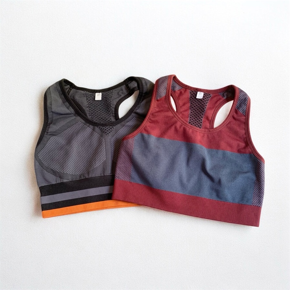 Target Red Gray Racerback Bundle Sports Bra Size Small